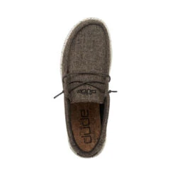Wally Linen - Dark Brown -Heydude Shop 112471628 WALLY ECO LINEN DARK BROWN LEFT 6