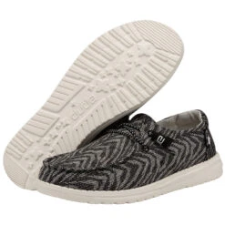 Wendy Woven - Zebra Black Stripe -Heydude Shop 121414740 WENDY ZEBRA BLACK STRIPE LEFT 3