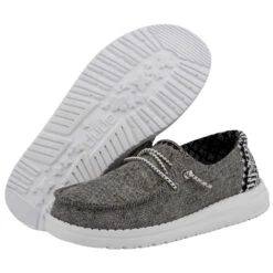 Wendy Youth Chambray - Onyx -Heydude Shop 130124203 WENDY YOUTH CHAMBRAY ONYX LEFT 3