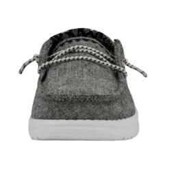 Wendy Youth Chambray - Onyx -Heydude Shop 130124203 WENDY YOUTH CHAMBRAY ONYX LEFT 4