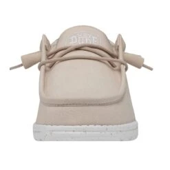 Wally Slub Canvas - Natural -Heydude Shop 40009 106 WALLYSLUBCANVAS NATURAL LEFTFRONT