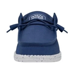 Wally Slub Canvas - True Blue -Heydude Shop 40009 428 WALLYSLUBCANVAS TRUEBLUE LEFTFRONT