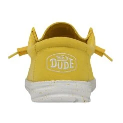 Wally Slub Canvas - Empire Yellow -Heydude Shop 40009 76I WALLYSLUBCANVAS EMPIREYELLOW LEFTBACK