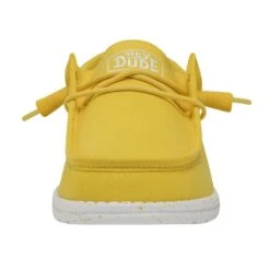 Wally Slub Canvas - Empire Yellow -Heydude Shop 40009 76I WALLYSLUBCANVAS EMPIREYELLOW LEFTFRONT