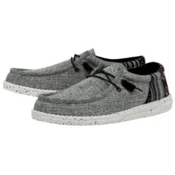 Featured Products -Heydude Shop 40010 0WI WALLY FUNK JACQUARD BLACK AZTEC LEFT 2