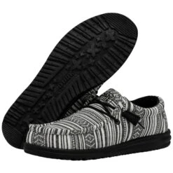Wally Serape - Black Gravel -Heydude Shop 40017 0YB WALLY SERAPE BLACK GRAVEL LEFT 3