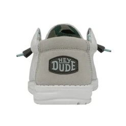 Wally Sox Triple Needle - Star White -Heydude Shop 40020 1KZ WALLYSOXTRIPLENEEDLE STARWHITE LEFTBACK