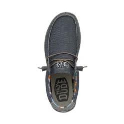 Wally Sox Triple Needle - Blue Shadow -Heydude Shop 40020 3US WALLYSOXTRIPLENEEDLE BLUESHADOW LEFTTOP