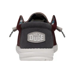 Wally Sox Triple Needle - Karanda Red -Heydude Shop 40020 6VF WALLYSOXTRIPLENEEDLE KARANDARED LEFTBACK