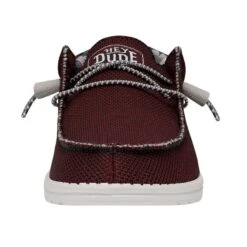 Wally Sox Triple Needle - Karanda Red -Heydude Shop 40020 6VF WALLYSOXTRIPLENEEDLE KARANDARED LEFTFRONT