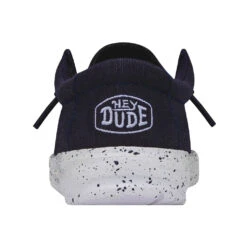 Wally Toddler Slub Canvas - Navy -Heydude Shop 40029 410 WALLYTODDLERSLUBCANVAS NAVY LEFTBACK