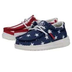 Heydude Shop -Heydude Shop 40031 9CW WALLYTODDLERPATRIOTIC AMERICANFLAG PAIRSIDE