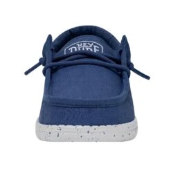 Wally Youth Slub Canvas - True Blue -Heydude Shop 40044 428 WALLYYOUTHSLUBCANVAS TRUEBLUE LEFTFRONT