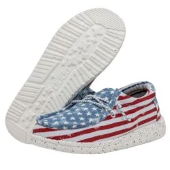 Wally Youth Patriotic - Stars And Stripes -Heydude Shop 40046 9C8 WALLYYOUTHPATRIOTIC STARSANDSTRIPES PAIRBOTTOM