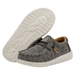 Wally Youth Stretch - Taupe -Heydude Shop 40050 214 WALLY YOUTH STRETCH TAUPE LEFT 3