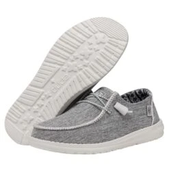 Wendy Boho Stitch - White Melange -Heydude Shop 40057 1JD WENDYBOHOSTITCH WHITEMELANGE PAIRBOTTOM