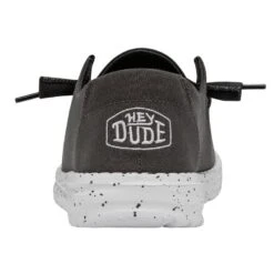 Wendy Slub Canvas - Dark Grey -Heydude Shop 40063 029 WENDY SLUB CANVAS DARK GREY LEFT 5