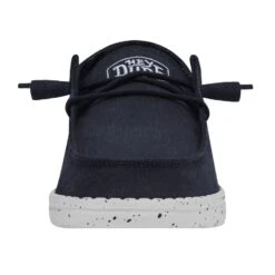 Wendy Slub Canvas - Navy -Heydude Shop 40063 410 WENDYSLUBCANVAS NAVY LEFTFRONT 1