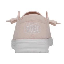 Wendy Slub Canvas - Pink -Heydude Shop 40063 680 WENDYSLUBCANVAS PINK LEFTBACK