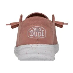 Wendy Slub Canvas - Terracotta -Heydude Shop 40063 6VE WENDYSLUBCANVAS TERRACOTTA LEFTBACK