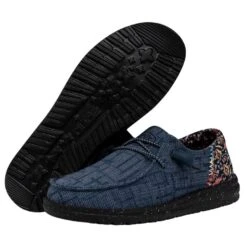 Wendy Funk Slub Blanket - Midnight Rain -Heydude Shop 40066 4MK WENDYFUNKSLUBBLANKET MIDNIGHTRAIN PAIRBOTTOM