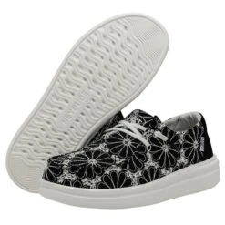 Wendy Rise Eyelet - Black -Heydude Shop 40075 001 WENDY RISE EYELET BLACK LEFT 3