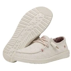 Wendy Stretch Boho Fleur - Sand 10 Wendy Stretch Boho Fleur - Sand -Heydude Shop 40082 202 WENDYSTRETCHBOHOFLUER SAND PAIRBOTTOM