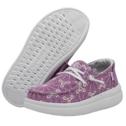Wendy Youth Rise Eyelet - Violet -Heydude Shop 40108 508 WENDY YOUTH RISE EYELET VIOLET LEFT 3