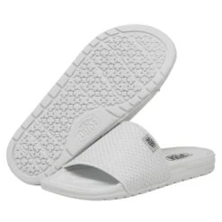 Chandler Knit - White Silver -Heydude Shop 40114 1LD CHANDLERKNIT WHITESILVER PAIRBOTTOM