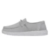 Wendy Youth Slub Canvas - Light Grey -Heydude Shop 40143 007 WENDYYOUTHSLUBCANVAS LIGHTGREY LEFTSIDE