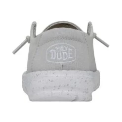 Wendy Toddler Slub Canvas - Light Grey -Heydude Shop 40144 007 WENDYTODDLERSLUBCANVAS LIGHTGREY LEFTBACK