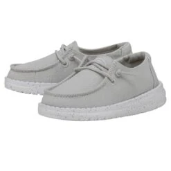 Featured Products -Heydude Shop 40144 007 WENDYTODDLERSLUBCANVAS LIGHTGREY PAIRSIDE