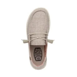 Wendy Chambray Wide - White Nut -Heydude Shop 40151 2BK WENDYCHAMBRAYWIDE WHITENUT LEFTTOP