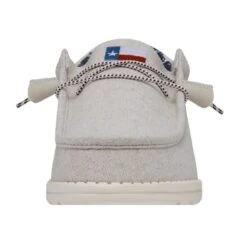 Wally Texas Canvas - Off White -Heydude Shop 40380 1LB WALLYTEXASCANVAS OFFWHITE LEFTFRONT