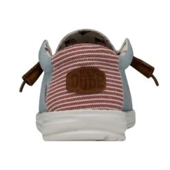 Wally Americana - Denim Stripe -Heydude Shop 40395 4OE WALLYAMERICANA DENIMSTRIPE LEFTBACK