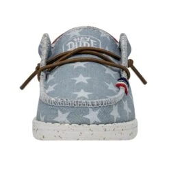 Wally Toddler Americana - Denim Star -Heydude Shop 40581 4NR WALLYAMERICANATODDLER DENIMSTAR LEFTFRONT