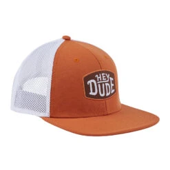 Trucker Cap - Orange -Heydude Shop 41004 810 TruckerHat Orange Side
