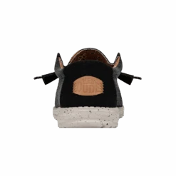 Wally Washed Canvas - Black -Heydude Shop FW23 M 40296 001 WALLY WASHED CANVAS BLACK LEFT BACK