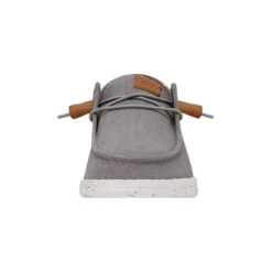 Wendy Washed Canvas - Grey -Heydude Shop FW23 W 40297 030 WENDY WASHED CANVAS GREY LEFT FRONT