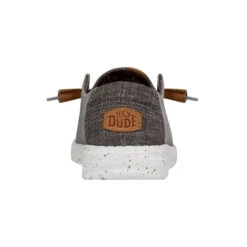 Wendy Washed Canvas - Grey -Heydude Shop FW23 W 40297 030 WENDY WASHED CANVAS GREY RIGHT BACK